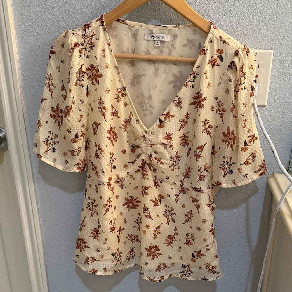 Madewell cream blouse